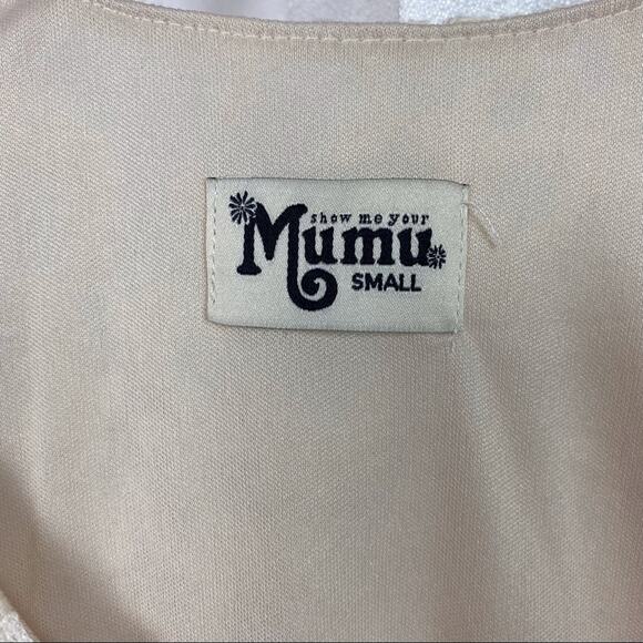 Show Me Your MuMu Ivory Lace Fannie Flow Dress Sz.S - Picture 7 of 12